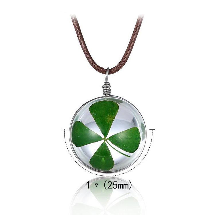 Gemstone Four-Leaf Clover Necklace