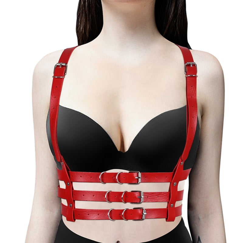 Red Corset Strap Belt