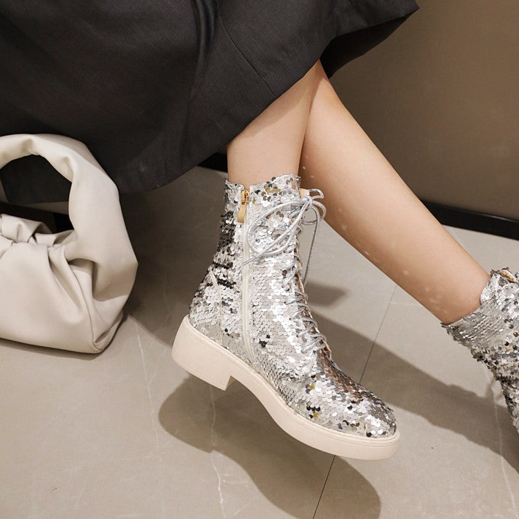 Sequin Boots