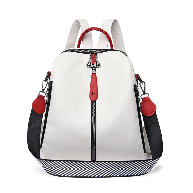 Zip Leather Backpack