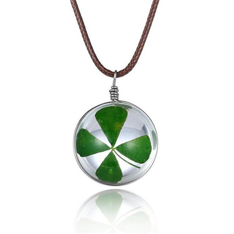 Gemstone Four-Leaf Clover Necklace