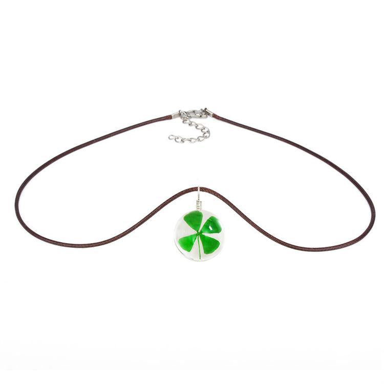 Gemstone Four-Leaf Clover Necklace