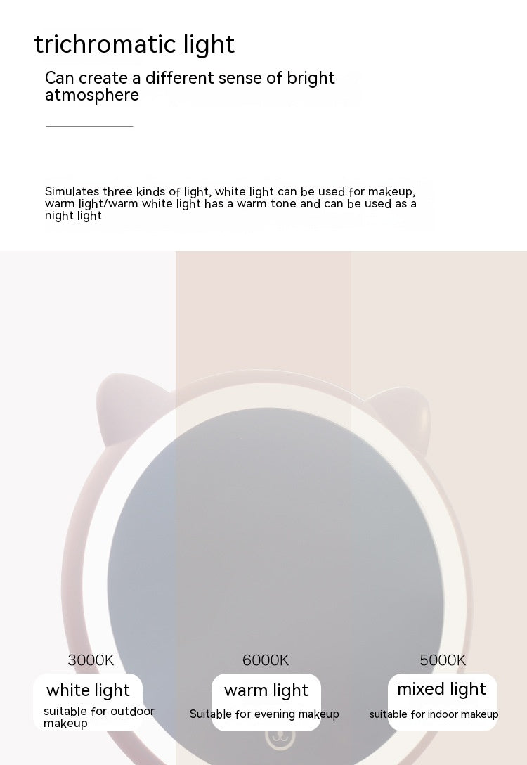 Led Cat Make-up Mirror