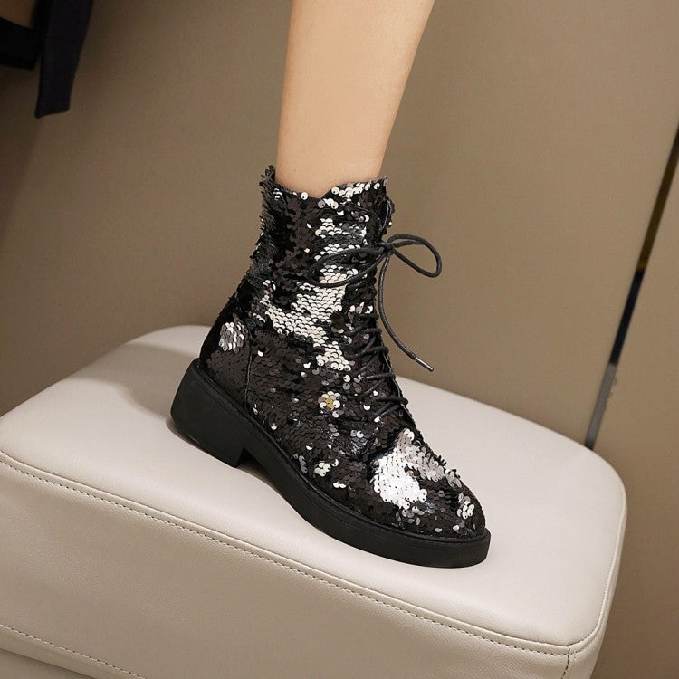 Sequin Boots