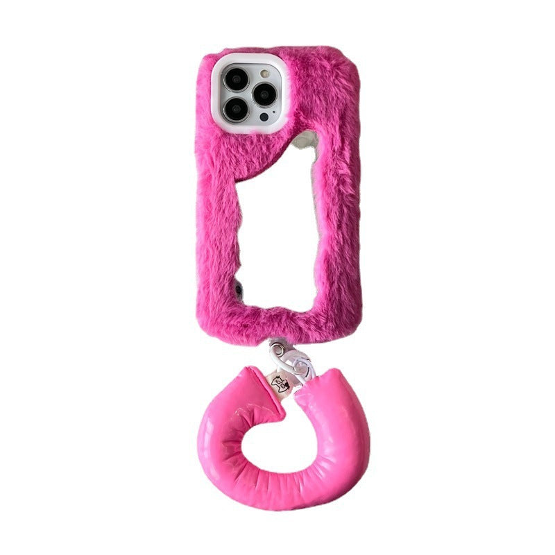 Fluffy Make-up Mirror Phone Case