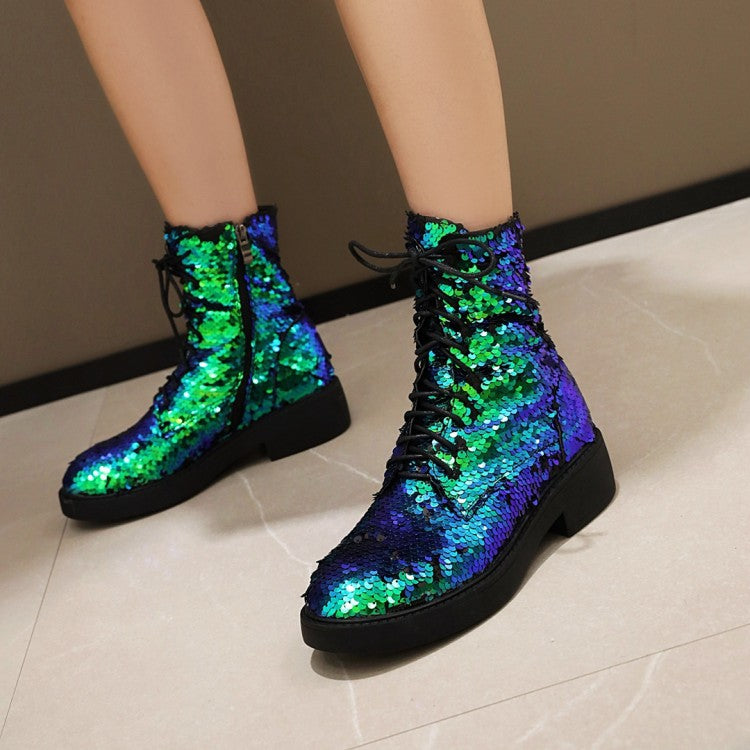 Sequin Boots
