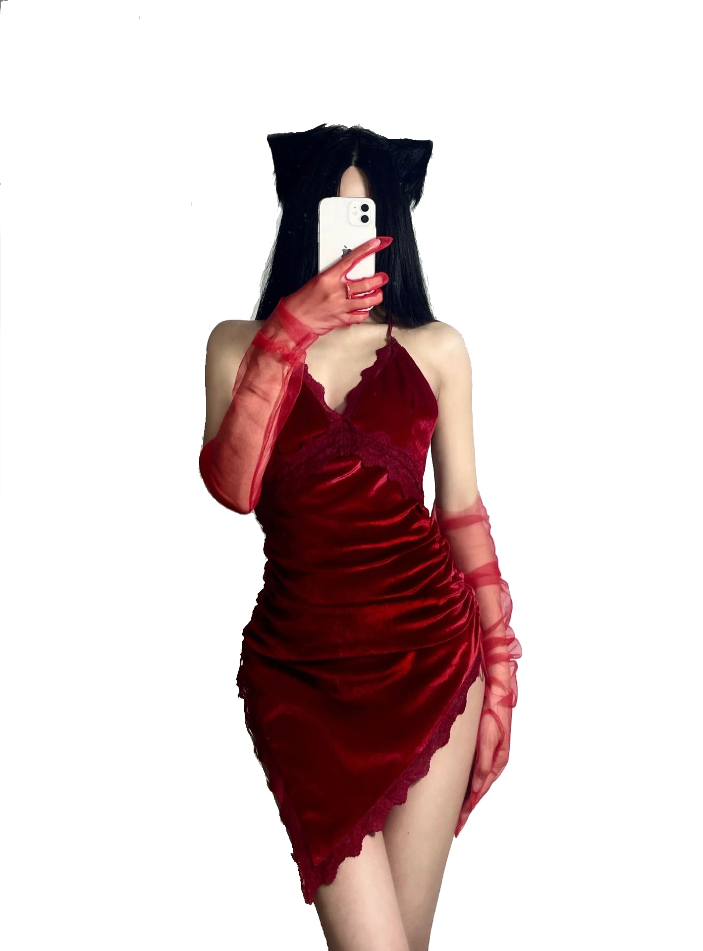 Cross Strap Lace V Dress