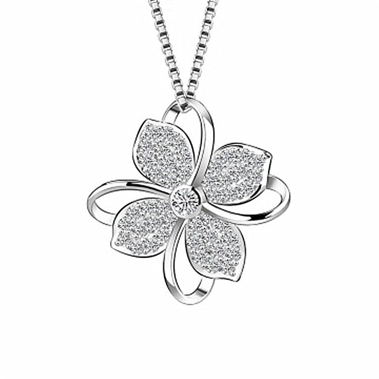 Lucky Silver Clover Necklace