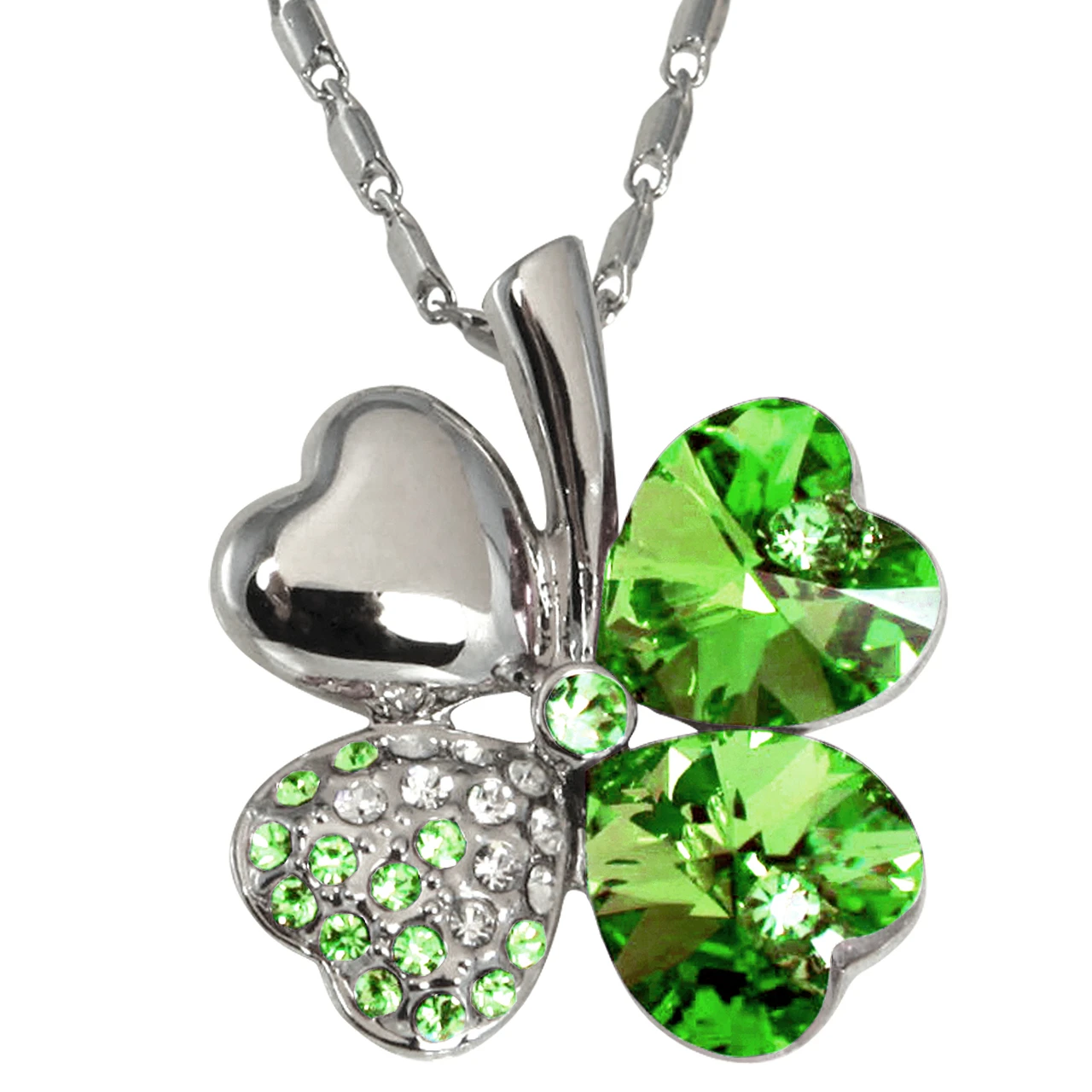 4-Crystals Clover Necklace