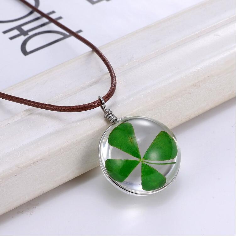 Gemstone Four-Leaf Clover Necklace