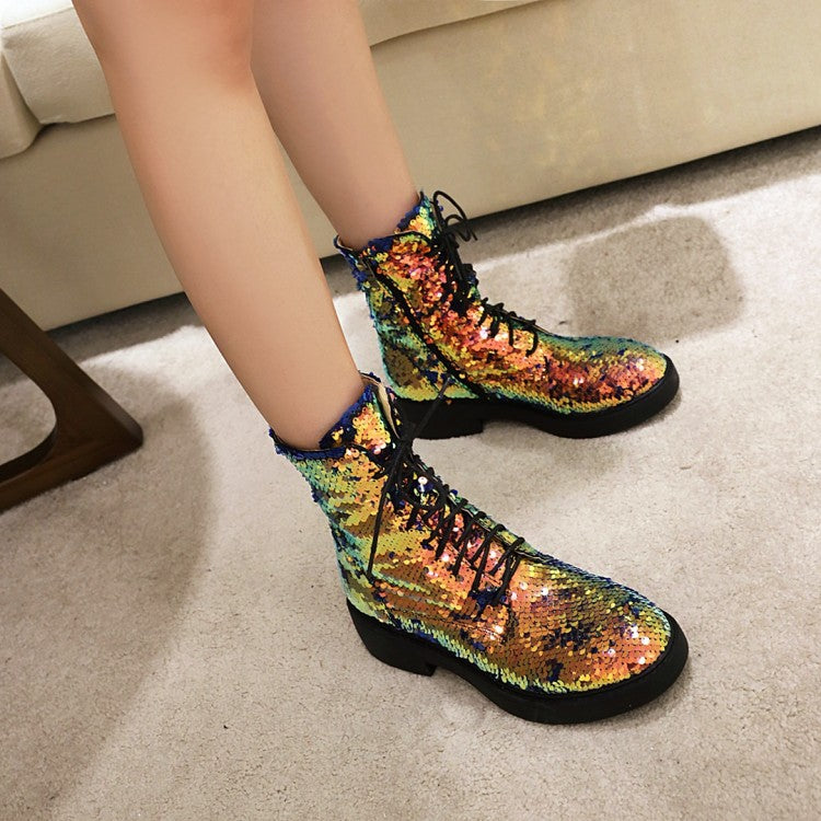 Sequin Boots
