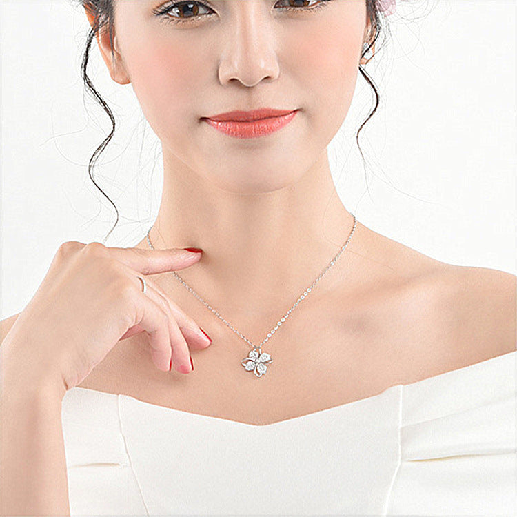 Lucky Silver Clover Necklace