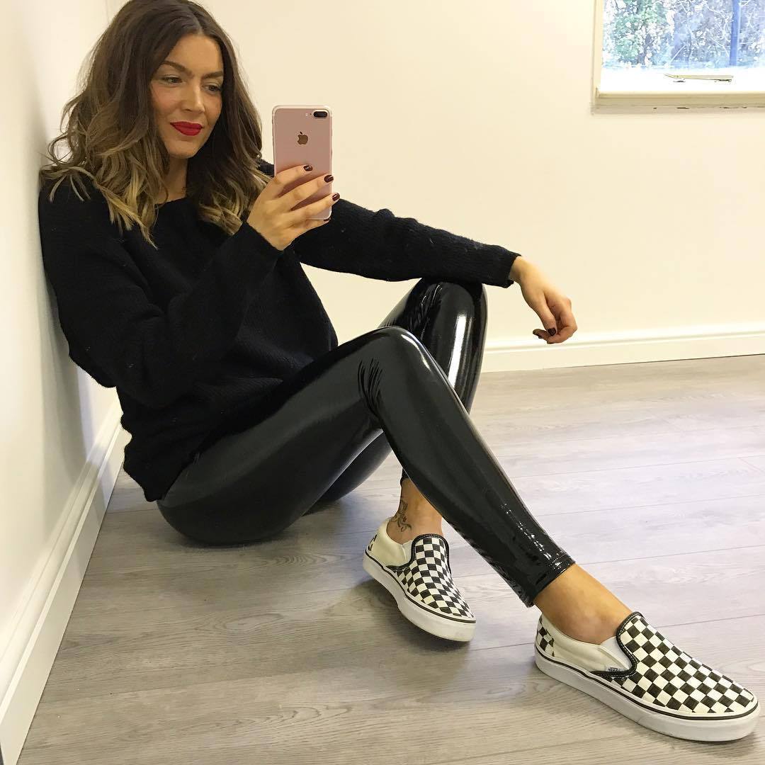 Wet Look Faux Leather Leggings