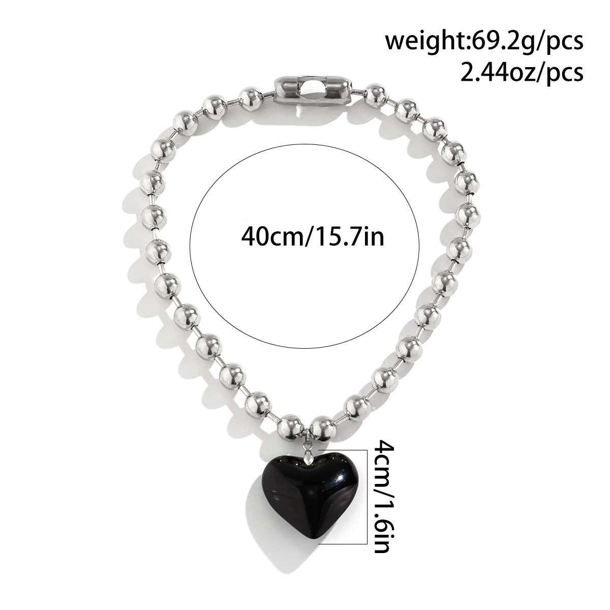 Big-Pearled Heart Necklace