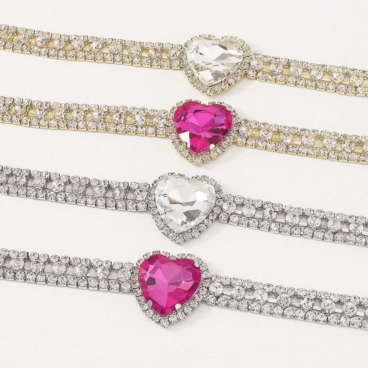 Big Crystal Heart Choker