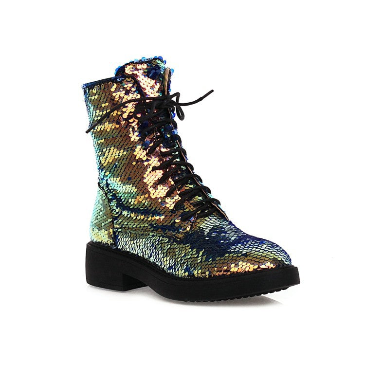 Sequin Boots