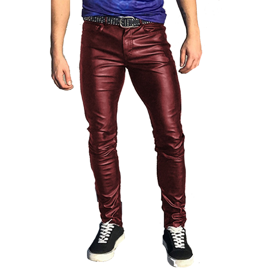Casual Low Waisted Leather Bottoms