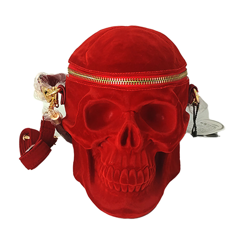 Velvet Skull Bag