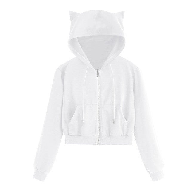 Horns Crop Hoodie