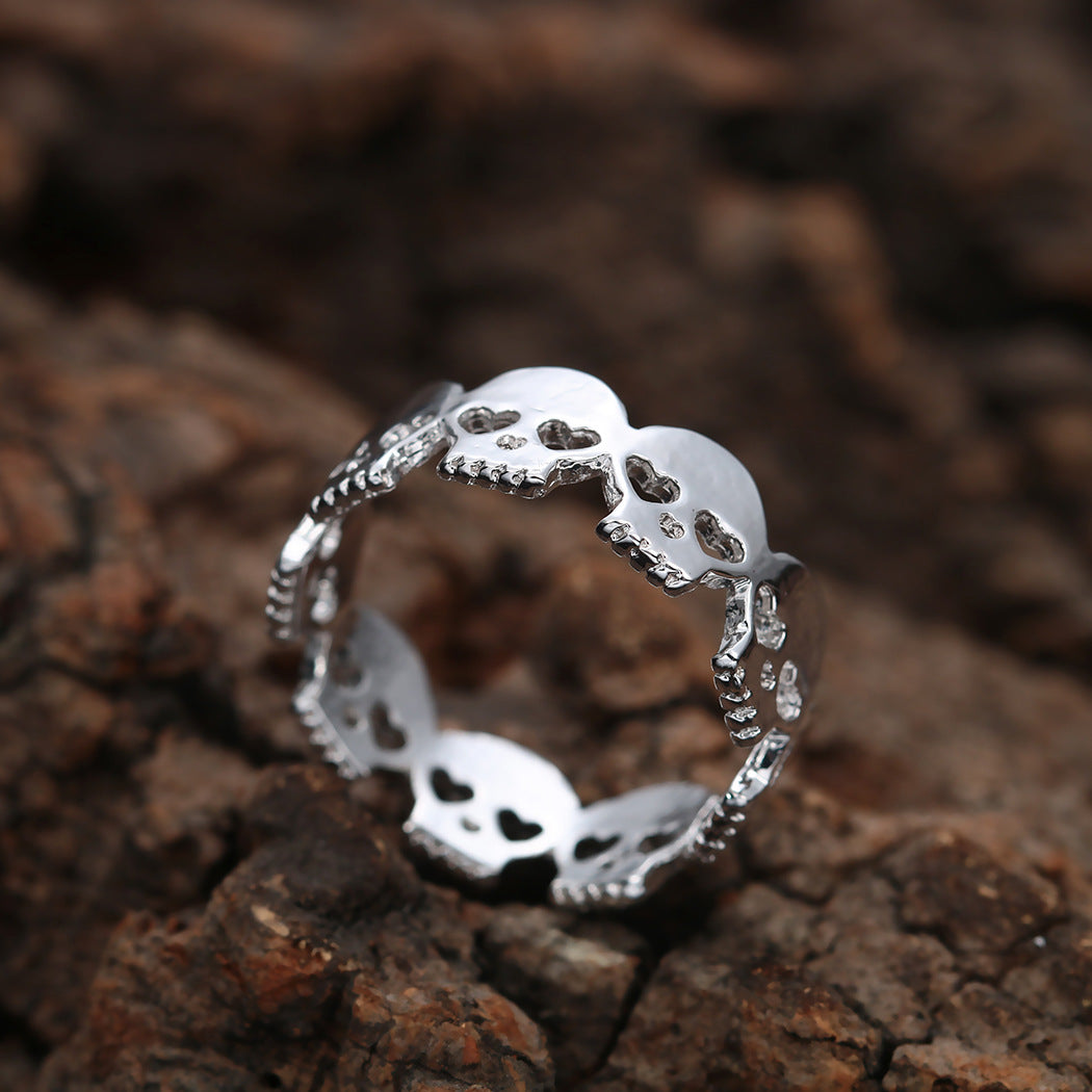 Skulls Sliver Ring
