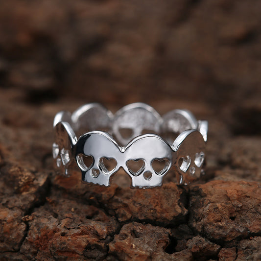 Skulls Sliver Ring
