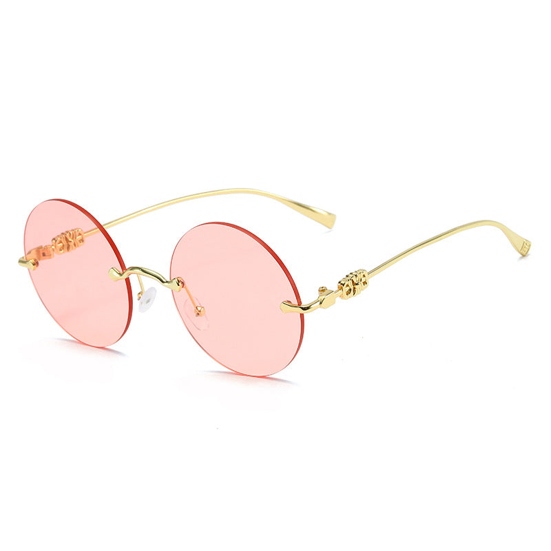 Round Gold Edges Sunglasses