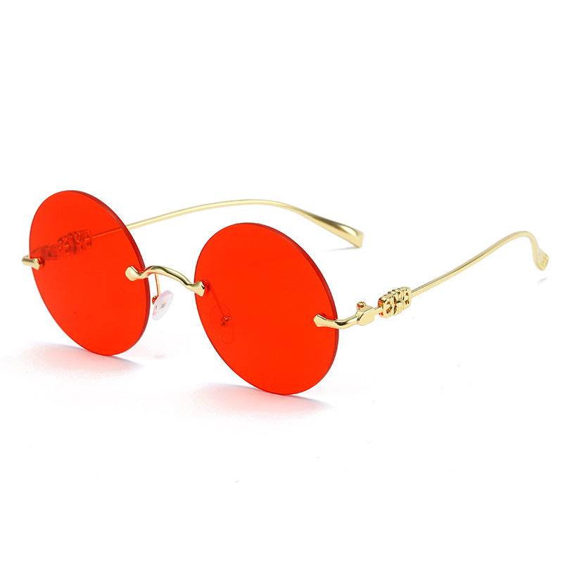 Round Gold Edges Sunglasses