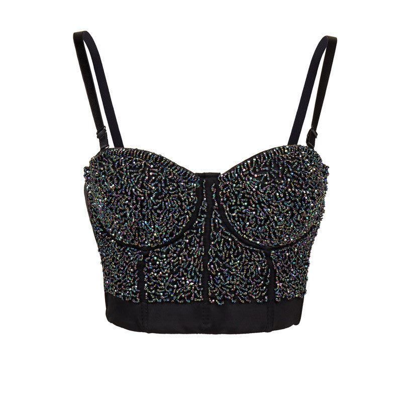 Rhinestone Crop Top