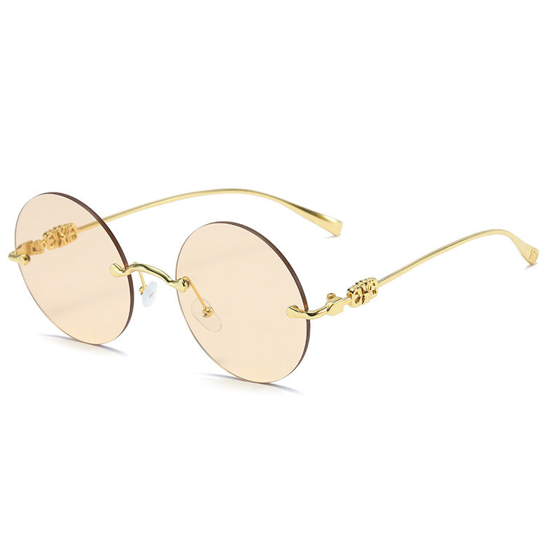 Round Gold Edges Sunglasses