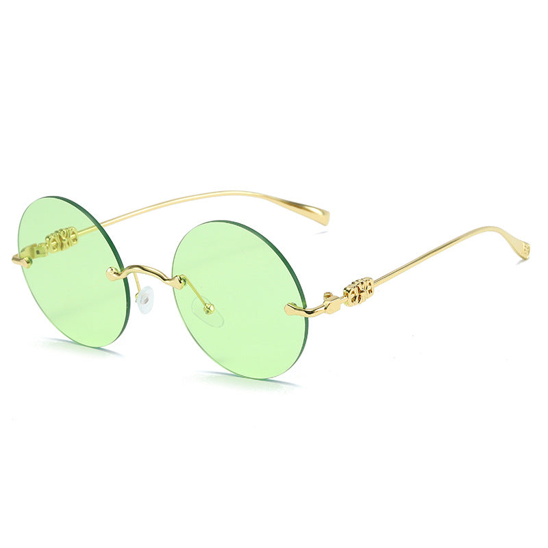 Round Gold Edges Sunglasses