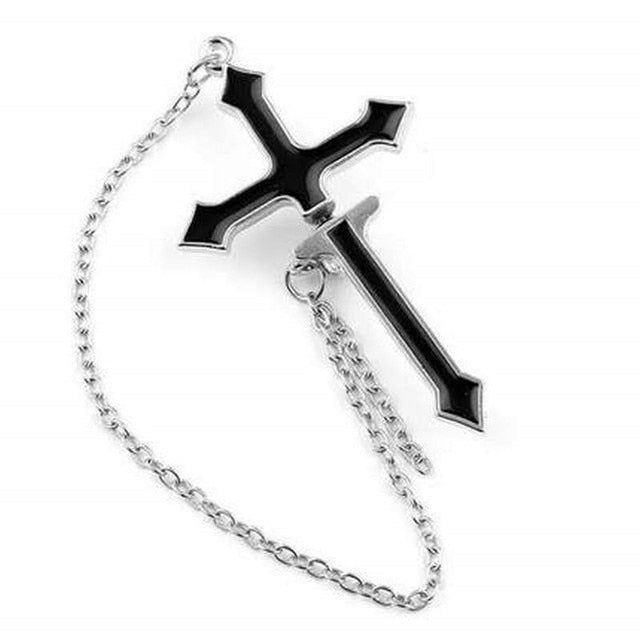 Goth Cross Earring