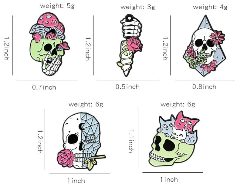 Skull Life Pins