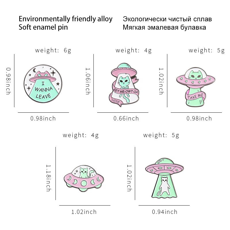 Alien Cats Pins