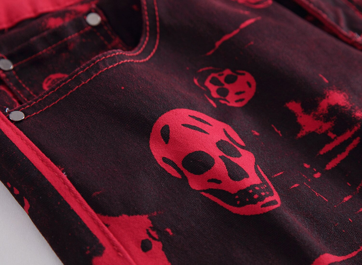 Pink S Skulls Jeans