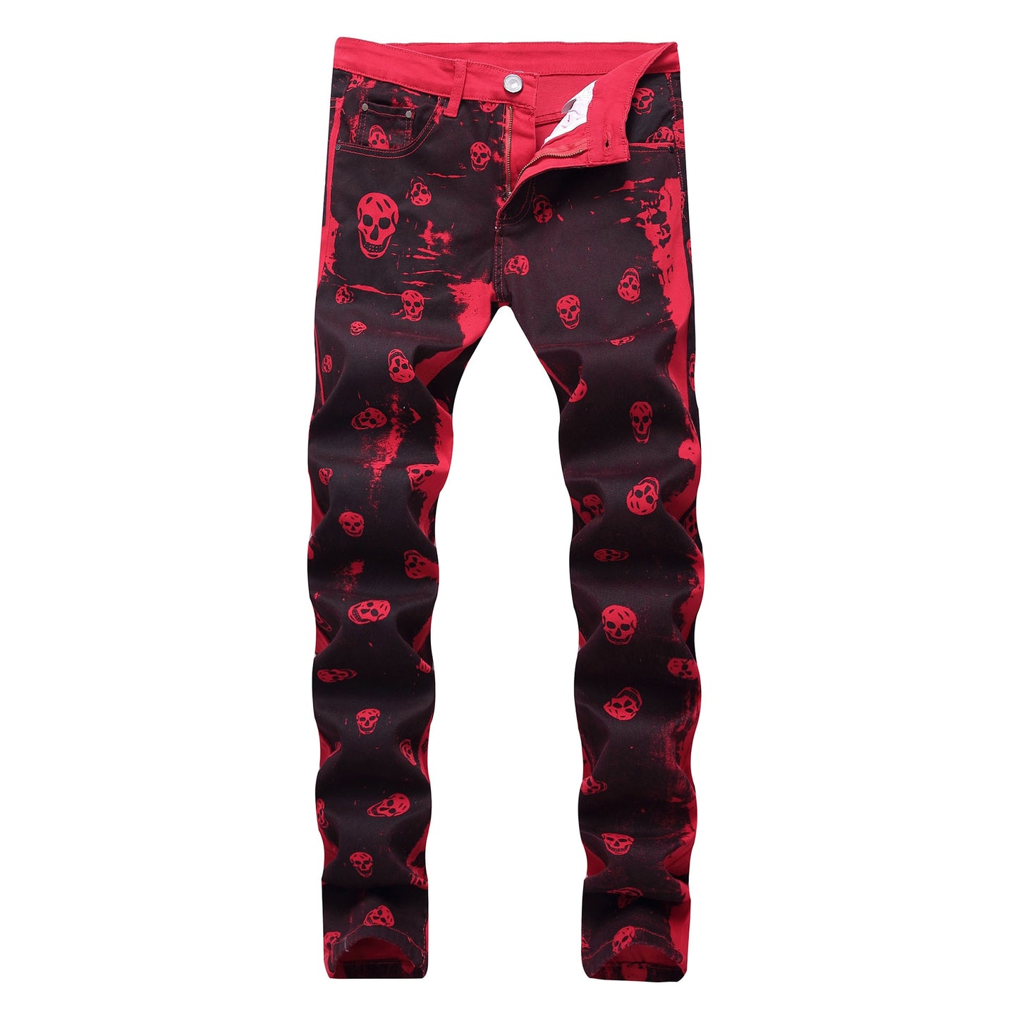 Pink S Skulls Jeans