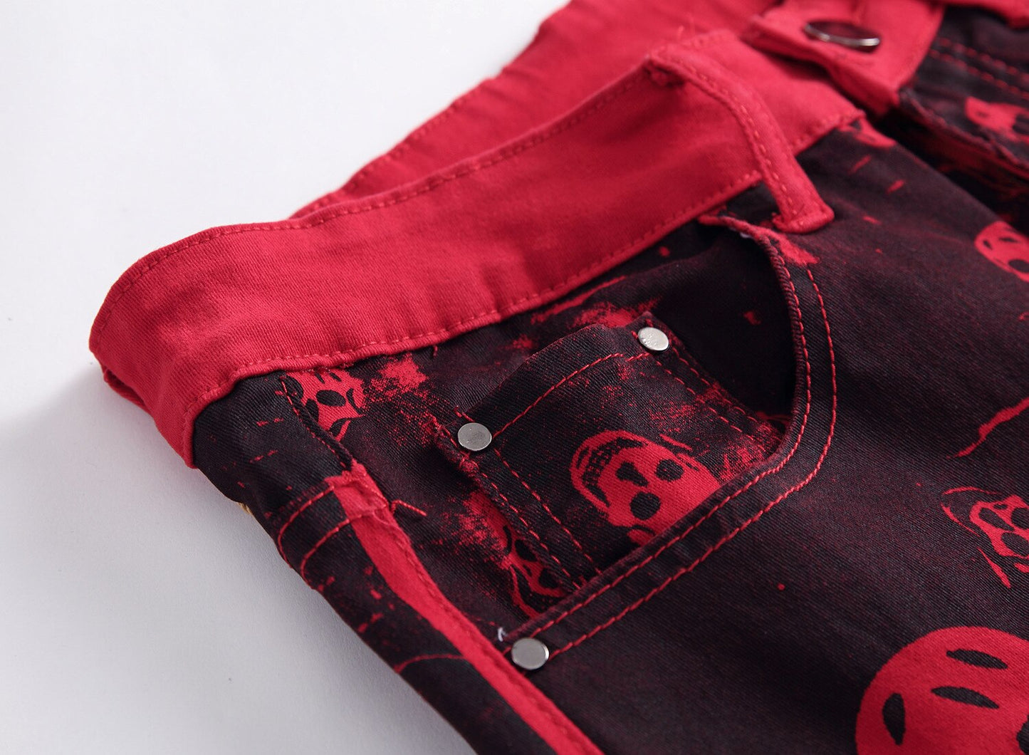 Pink S Skulls Jeans