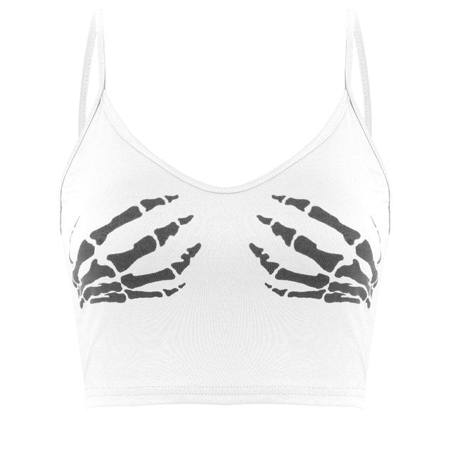 Skeleton Hands Crop Top