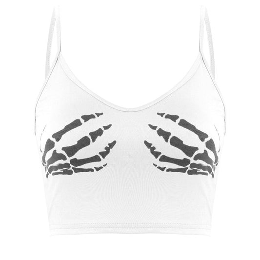Skeleton Hands Crop Top