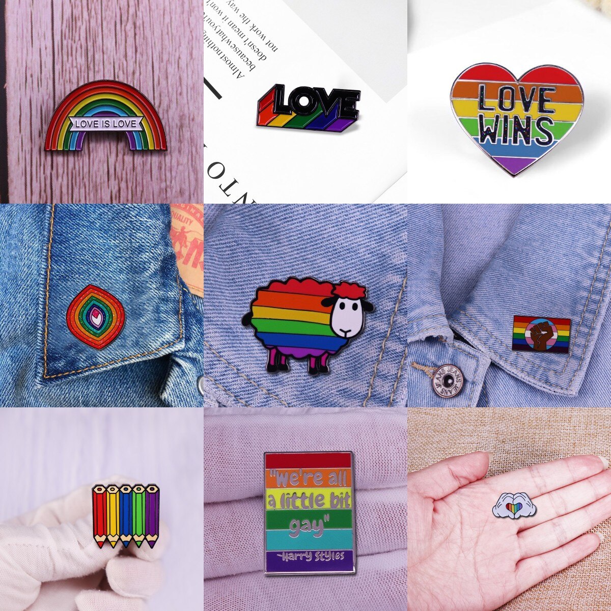Rainbow Pins