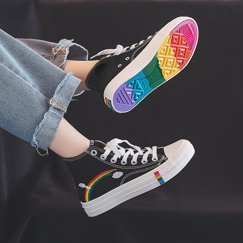 Walking On A Rainbow Sneakers