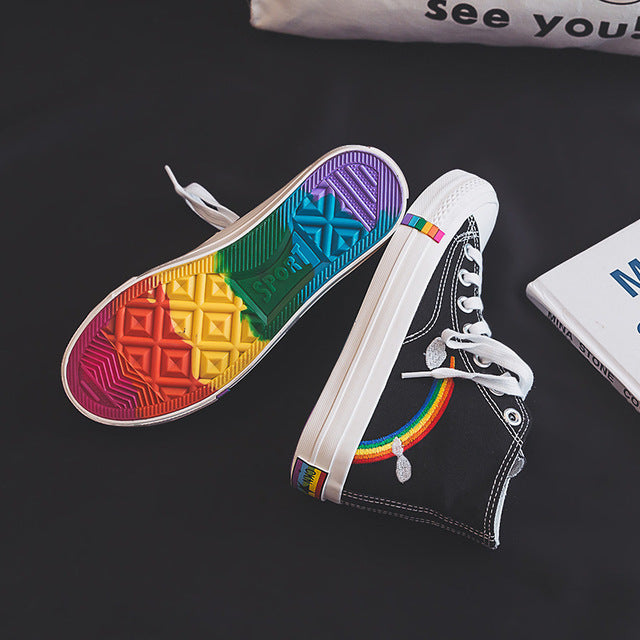 Walking On A Rainbow Sneakers