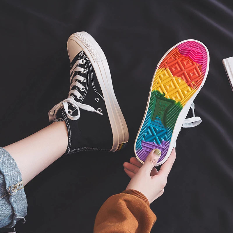 Walking On A Rainbow Sneakers