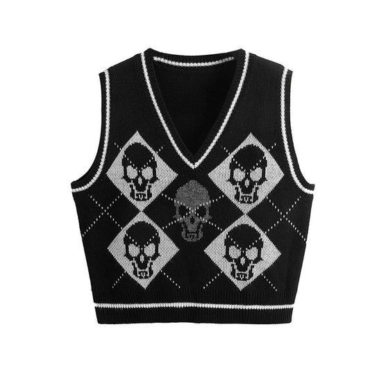 Diamond Skulls Crop Top