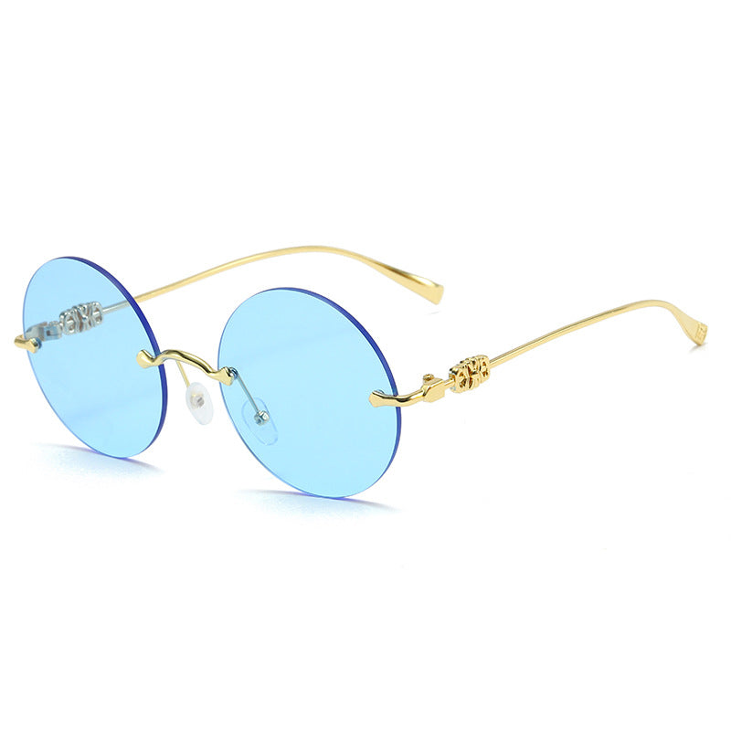 Round Gold Edges Sunglasses