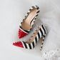 Striped Alt High Heels