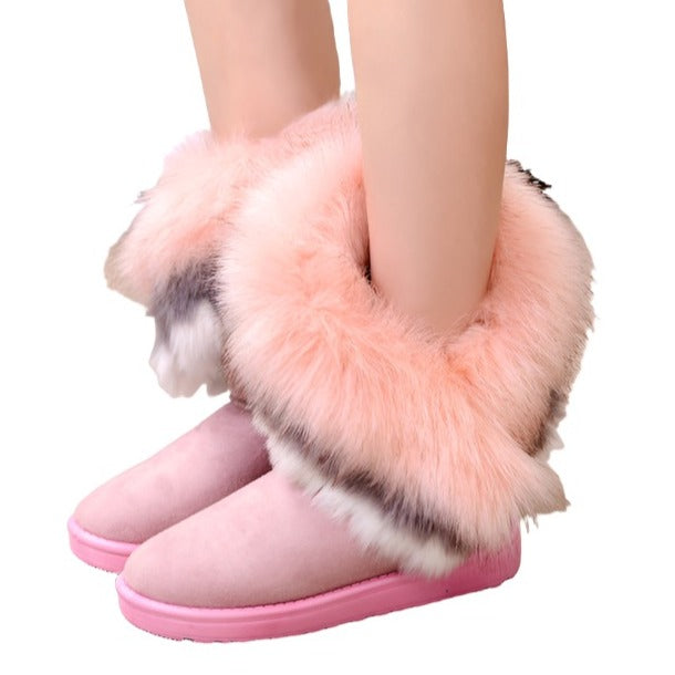 PU Furry Boots