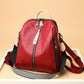 Zip Leather Backpack
