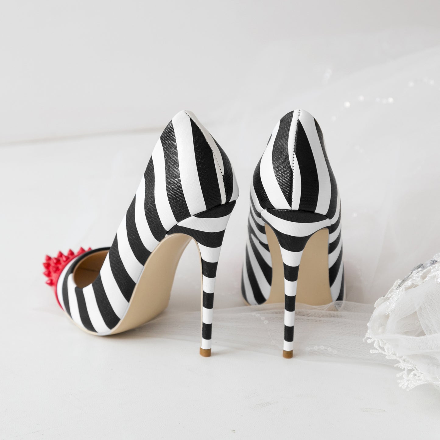 Striped Alt High Heels