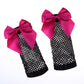 Lace-up Bow Fishnet Socks