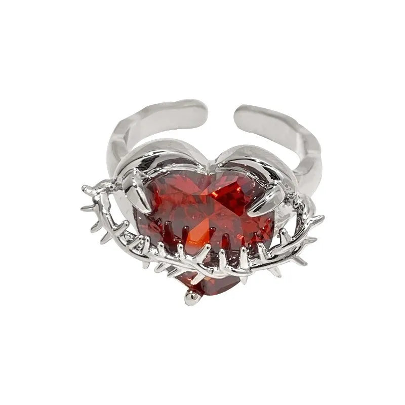 Spined Heart Rings